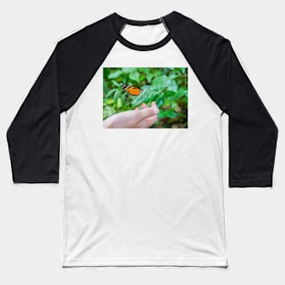 Orange butterfly Baseball T-Shirt